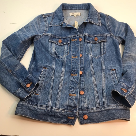 ⚜️*•.Madewell The Jean Jacket in Pinter Wash Size XS NWT.•*⚜️ - Picture 11 of 14